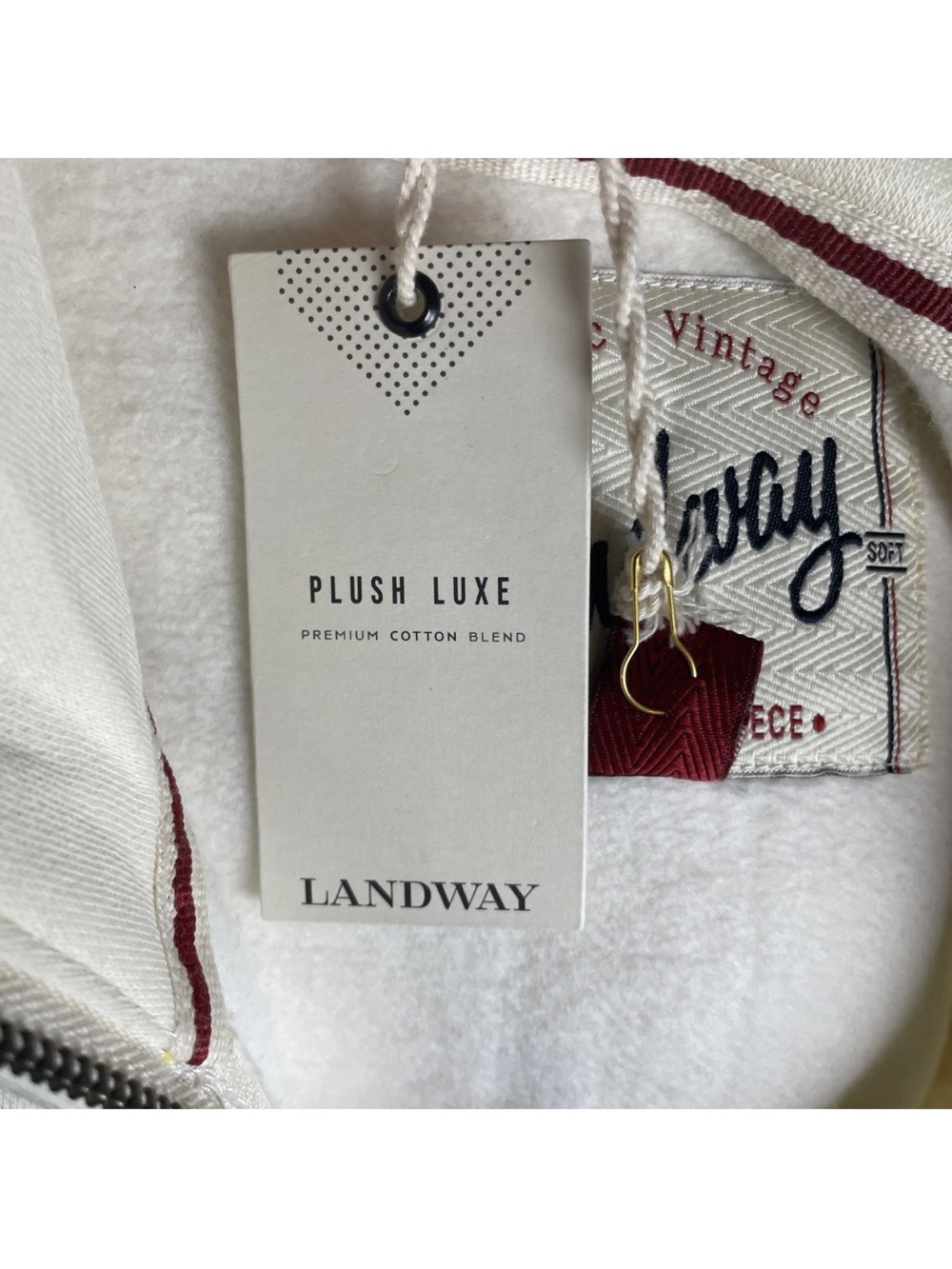 Landway Heritage Fleece 1/4 Zip Pullover Women's Size Large Outdoor New Cream - Picture 6 of 7